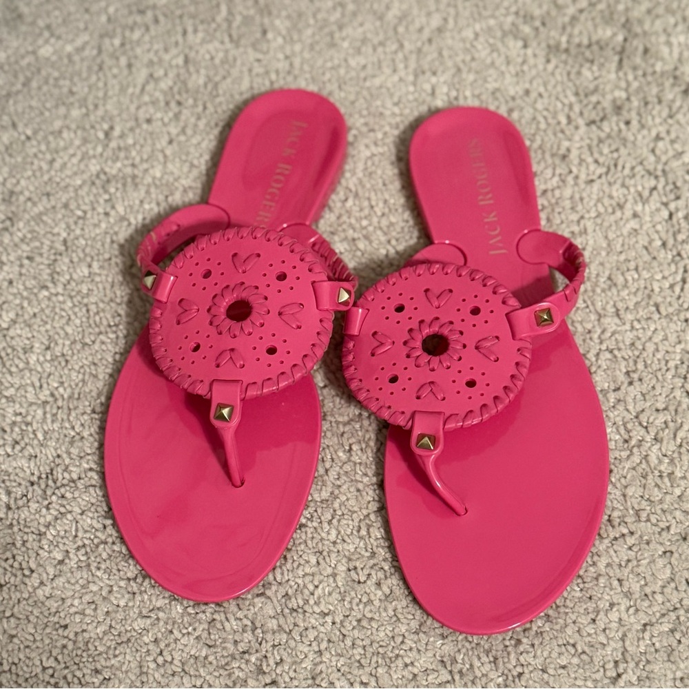 Jack Rogers Georgica Jelly Flip Flops - Magenta
